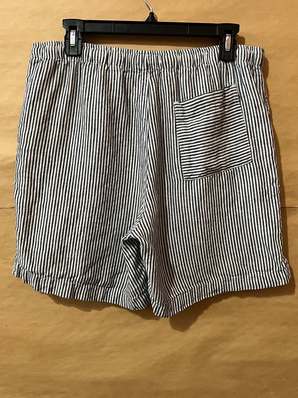 Alex Crane | Men's Linen Bo Shorts Lines Stripe Pull-On Shorts Size L - Picture 6 of 7
